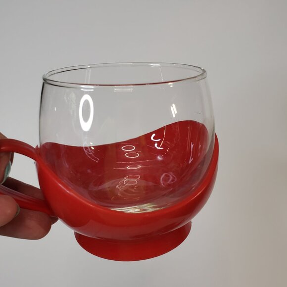 COOL Vintage Melitta Space Age Design 1970s Glass Cups Mugs Set of 6 MCM - Picture 3 of 6